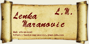 Lenka Maranović vizit kartica